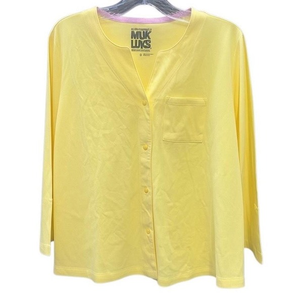Muk Luks Other - NWT MUK LUKS Yellow Loungewear 2 Piece Set - Shorts & Top Sz Small